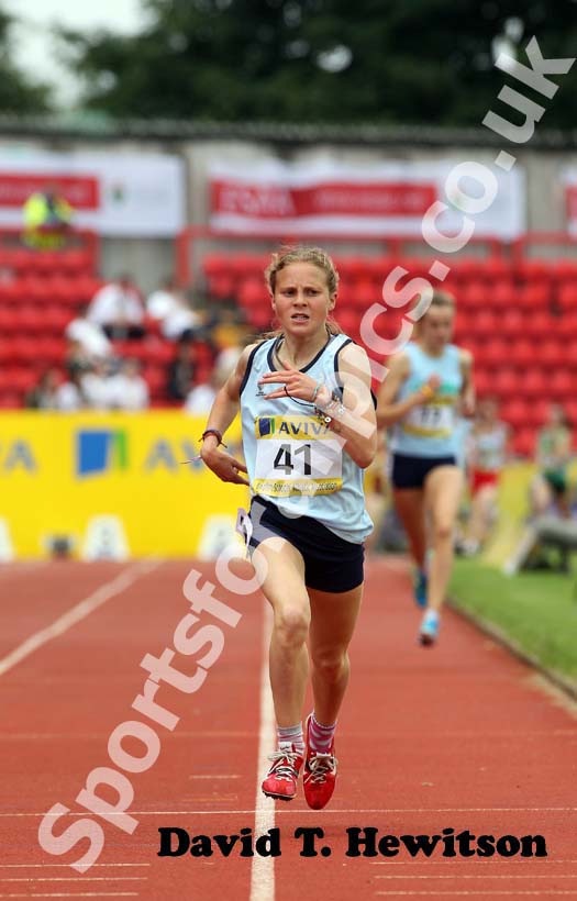 Bobby Clay (Kent) wins the Inter Girls 1500 metres.